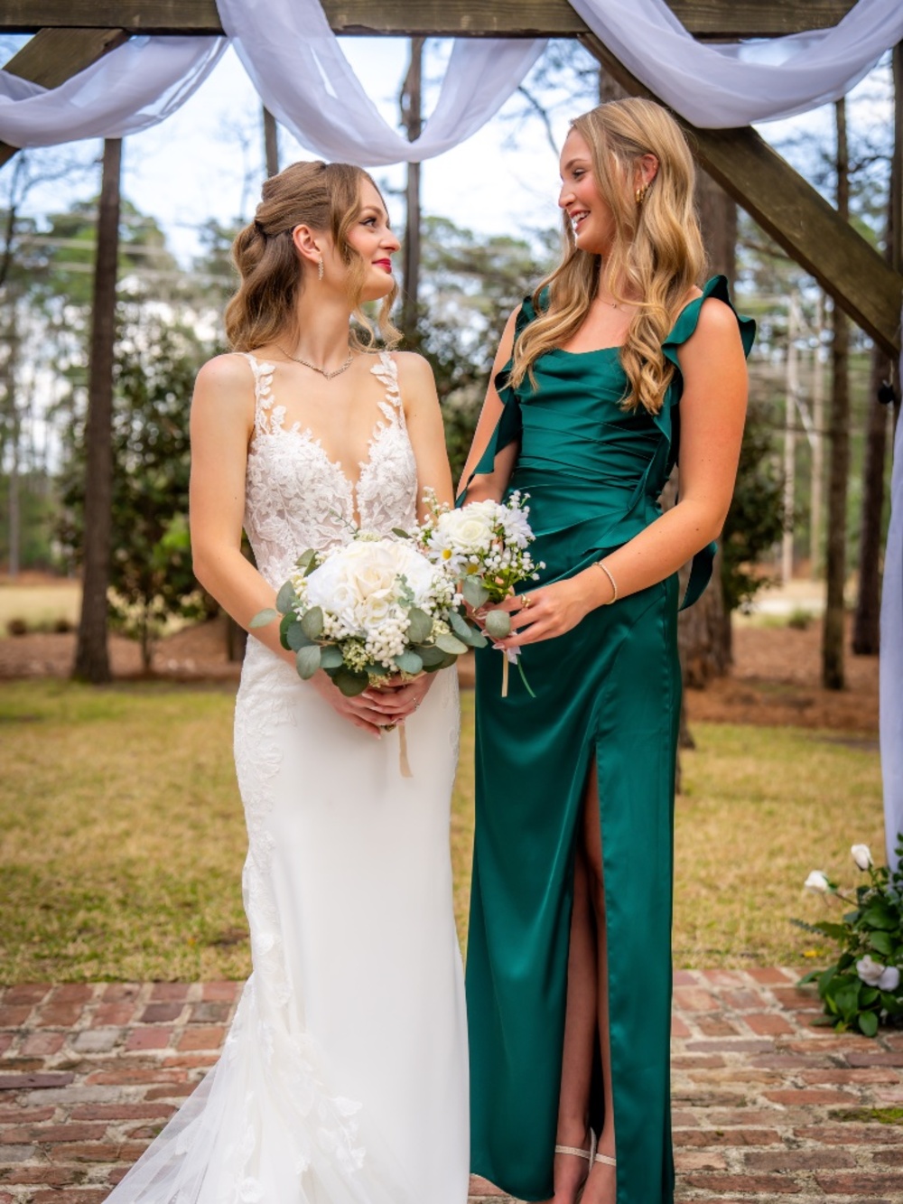 Emerald Green Size 6 Azazie Bridesmaid Dress - Picture 2 of 8